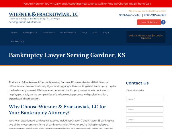 Bankruptcy Attorney Gardner Ks
