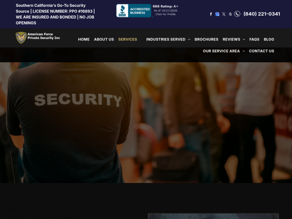 Armed Security Guard Service Riverside CA