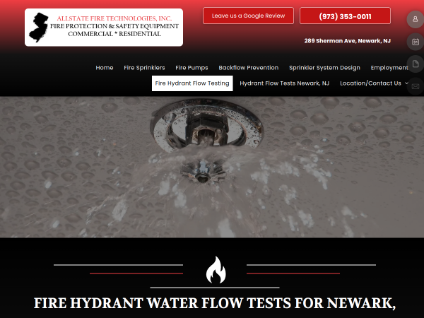 Hydrant Flow Tests Newark Nj