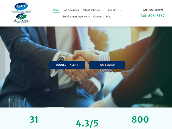 All Temps Personnel Services website