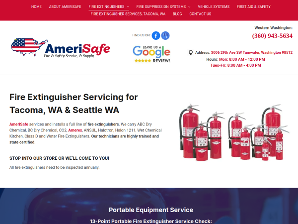 Fire Extinguisher Servicing Tacoma Wa