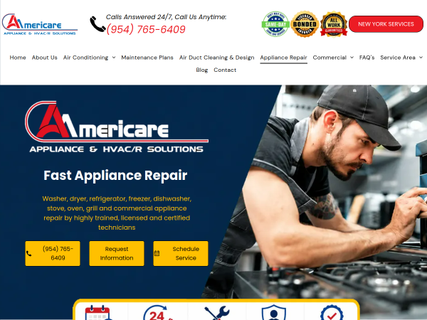 Residential Appliance Repair Services Coral Springs FL
