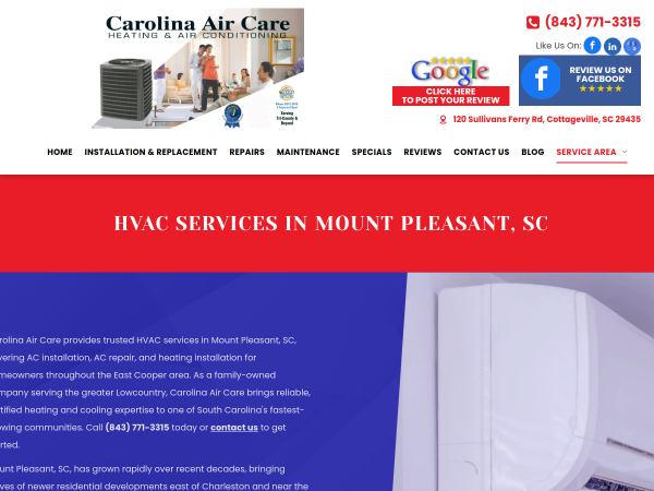 Ac Installation Mount Pleasant Sc