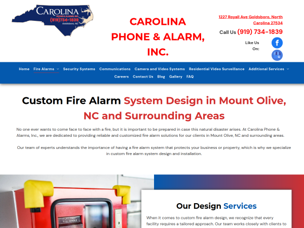 Custom Fire Alarm System Design Elroy NC
