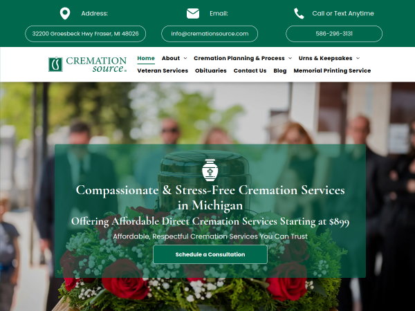 Reach Out To Cremation Source For Local Cremation Service In Warren MI.