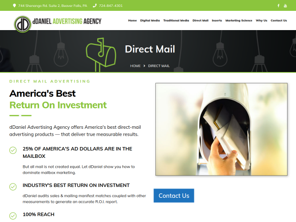 Contact dDaniel Advertising Agency For Direct Mail Advertising In Pittsburgh