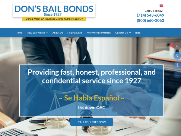 24 Hour Bail Bonds Services Santa Ana Ca