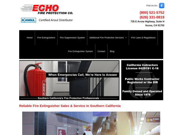 Fire Extinguisher System Covina Ca