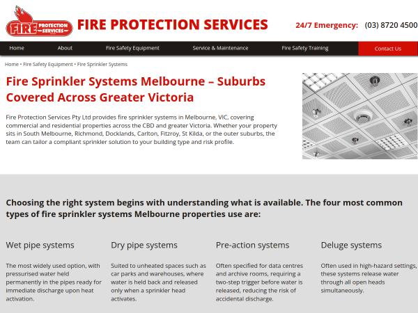 Fire Sprinkler Systems Melbourne