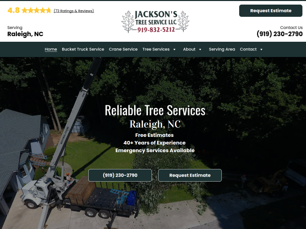 Jacksonâ€™s Tree Service, LLC website