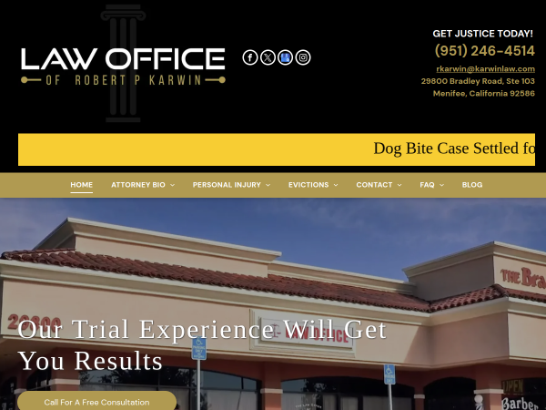 Law Office of Robert karwin website