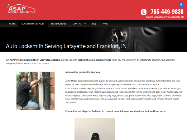 Car Locksmith Service Flora IN