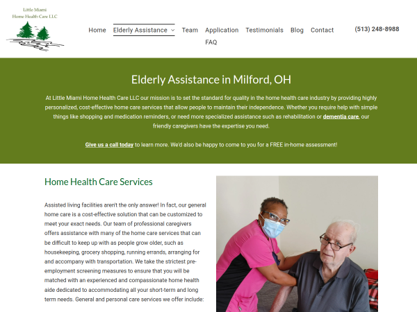 Get In Touch with Little Miami Home Health Care LLC For Home Care In Cincinnati OH.