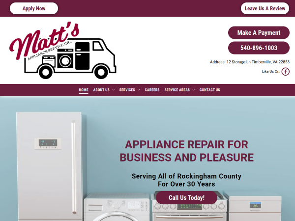 Home Appliance Repair Timberville VA
