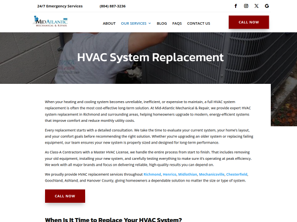 Residential Air Conditioning Service Contracts Richmond Va
