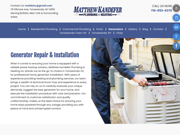 Generator Repairs Tonawanda Town NY