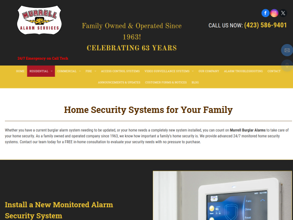 Residential Burglar Alarm Rogersville TN