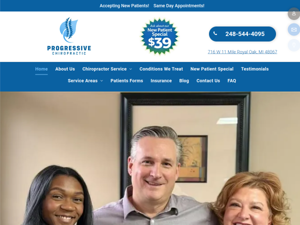 Get In Touch With Progressive Chiropractic For Chiropractic Clinic In Madison Heights MI.