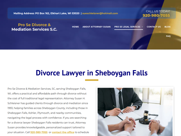 Pro Se Divorce & Mediation Services, SC website