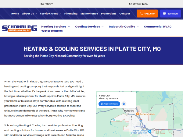 Schomburg Heating  Cooling Inc Offers AC Repair Services in Platte City MO