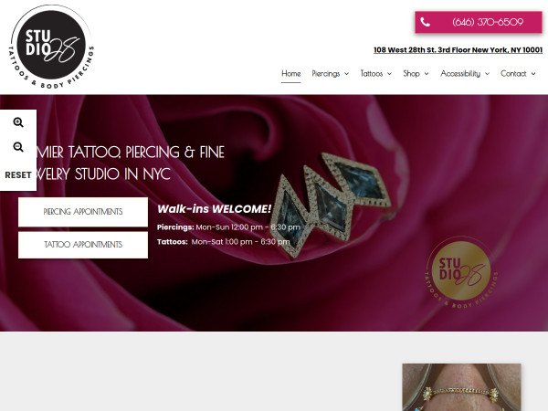 Studio 28 Piercings, Fine Jewelry, and Custom Tattoose