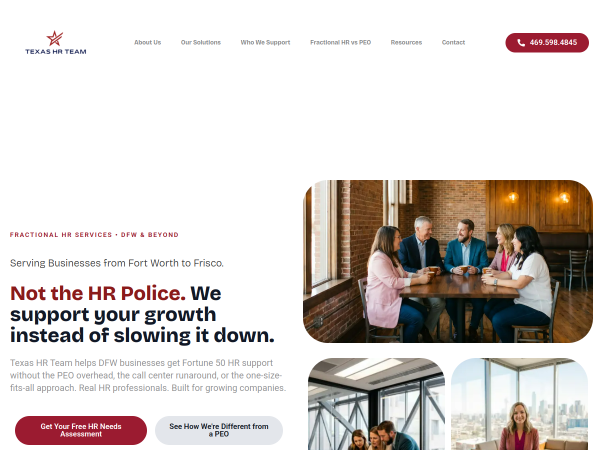 Texas HR Team website
