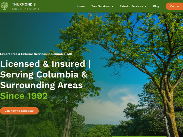 Thurmond's Lawn & Tree Service website