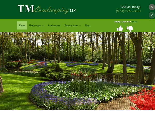 T M Landscaping website