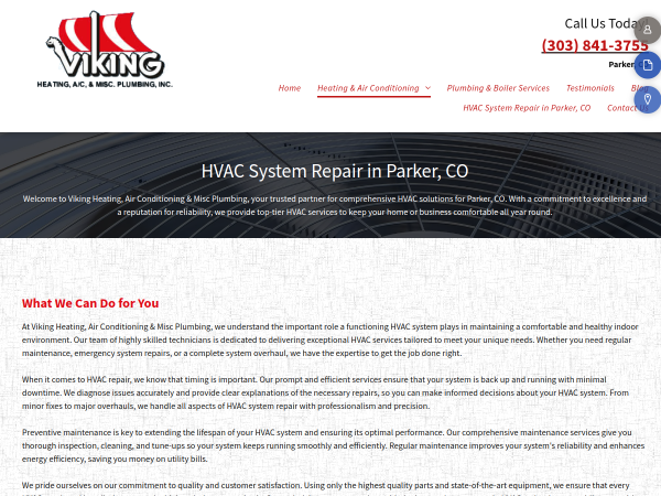 Hvac System Repair Parker Co