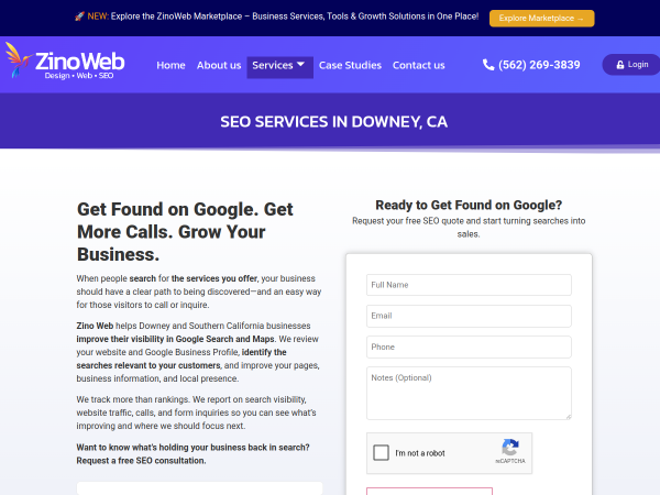 Zino Web & Graphics Provide SEO Services in Downey CA