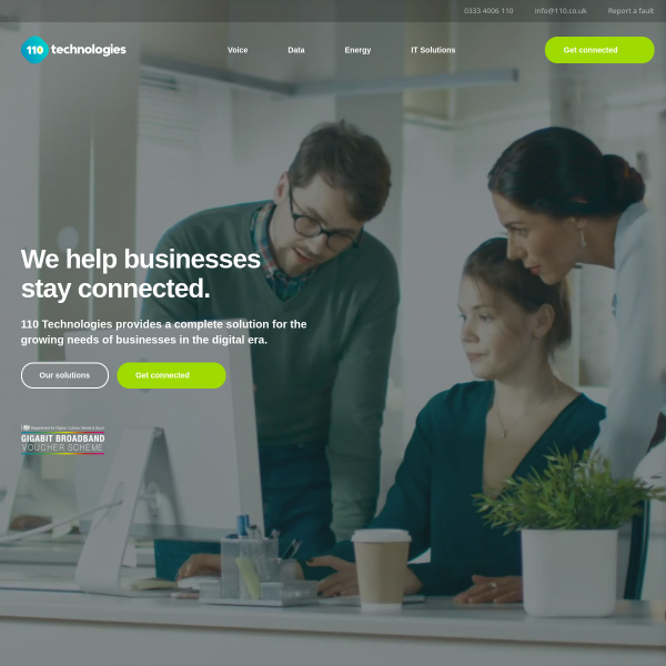 Website preview of 110 CONSULTING LIMITED