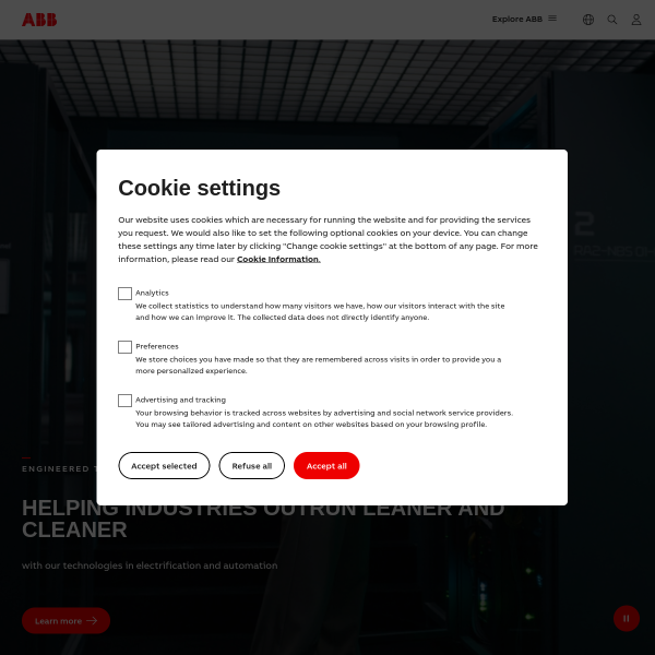 Website preview of ABB TRANSFORMATOR SERVIS PRAHA A.S.