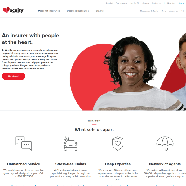 Website preview of Acuity Marketing