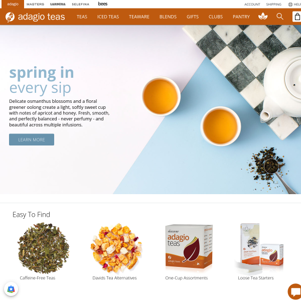 Website preview of Adagio Luxury Self Catering