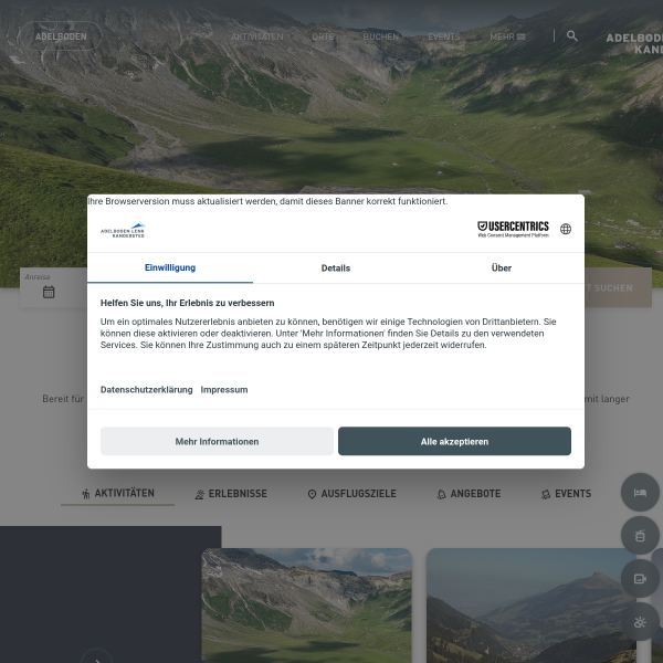 Website preview of Adelboden Bergläger (Silleren)