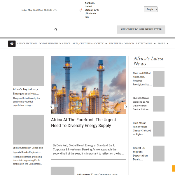 Website preview of AFRICA INFRASTRUCTURE PARTNERS LIMITED