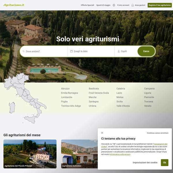 Website preview of Agriturismo Skerlj / Agriturizem Skerlj