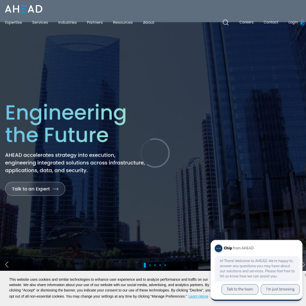 Website preview of ahead institute