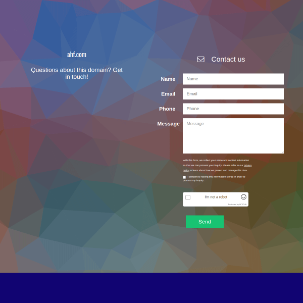 Website preview of AHF SERVICES LLC