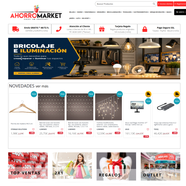 Website preview of Ahorromarket Yungay
