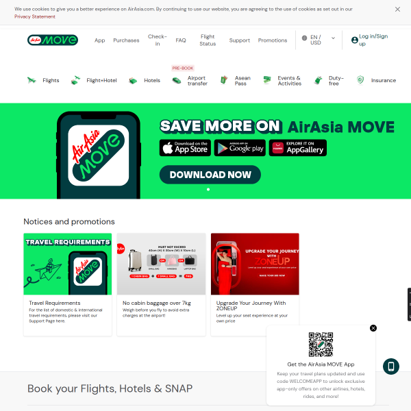 Website preview of AIRASIA BERHAD