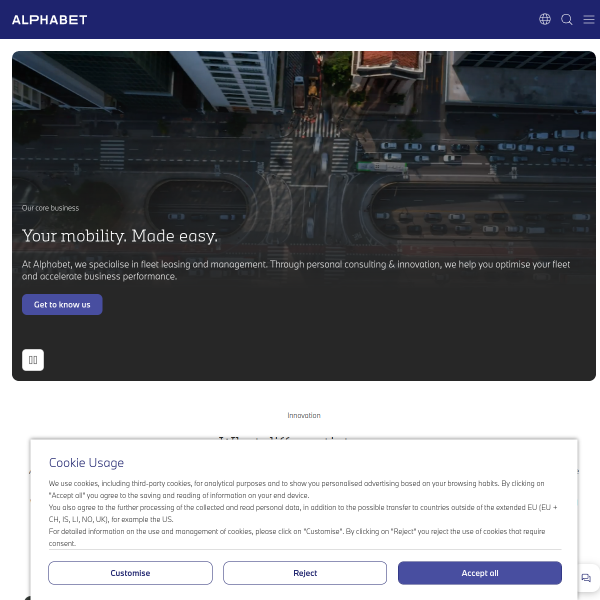 Website preview of ALPHABET II TRUST