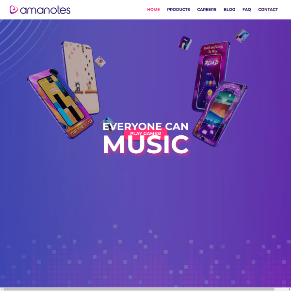 Website preview of Amanotes