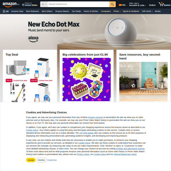 Website preview of Amazon Locker - ascaride
