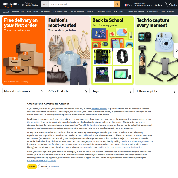 Website preview of Amazon Locker - yuma
