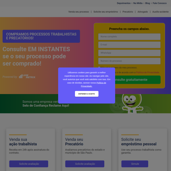Website preview of anttecipe