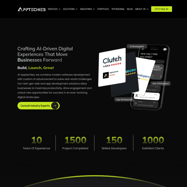 Website preview of Apptechies