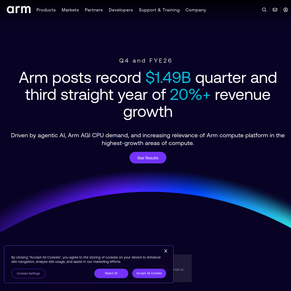 Website preview of ARM SECURITIES LTD