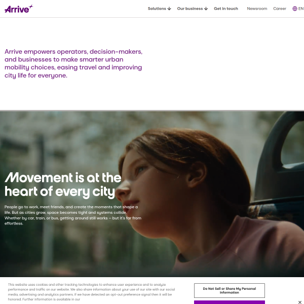 Website preview of arrive wellness