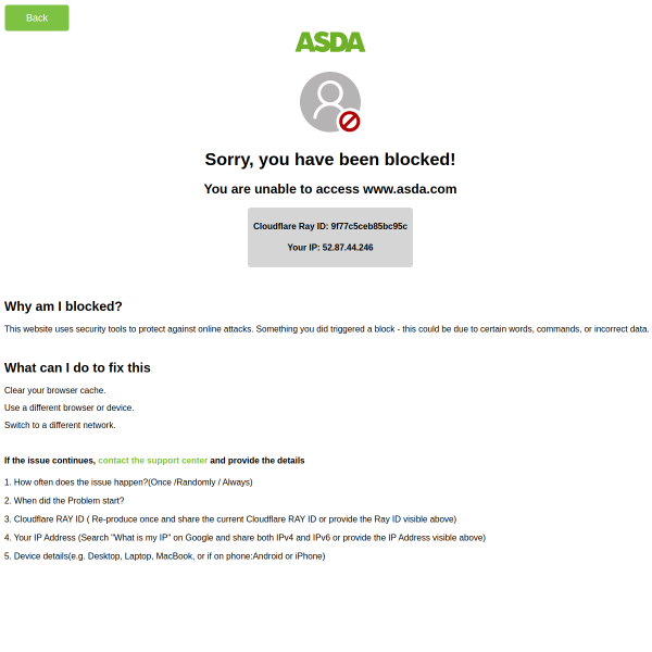 Website preview of Asda Guest House